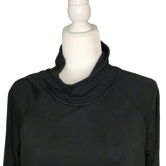 Workshop Republic Black Mock Turtleneck  Tunic Sweatshirt with Zippers - Picture 5 of 11